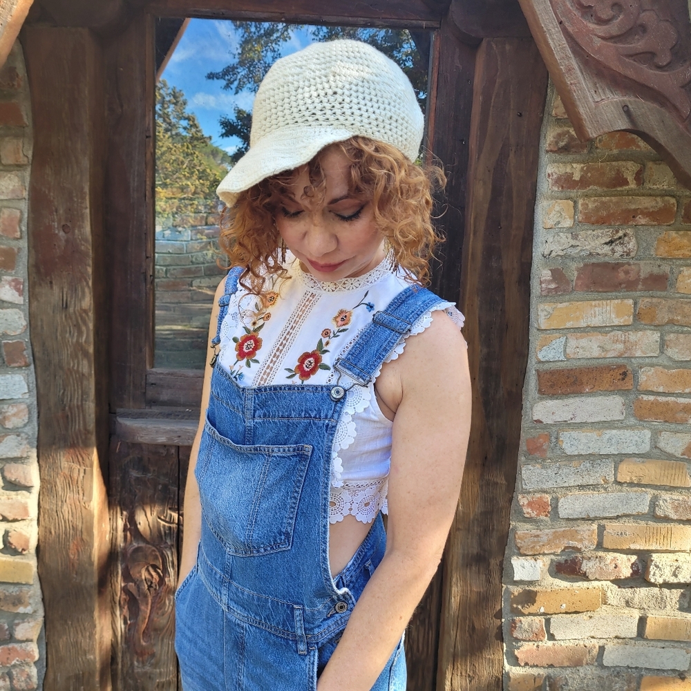 Ooak crocheted floppy hat
